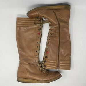 Anthropologie Cubanas Lace Up Riding Boots